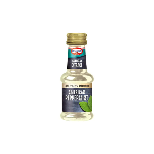 Dr. Oetker Natural Extract American Peppermint 35ml bottle - Pure Peppermint Essence for Baking and Desserts