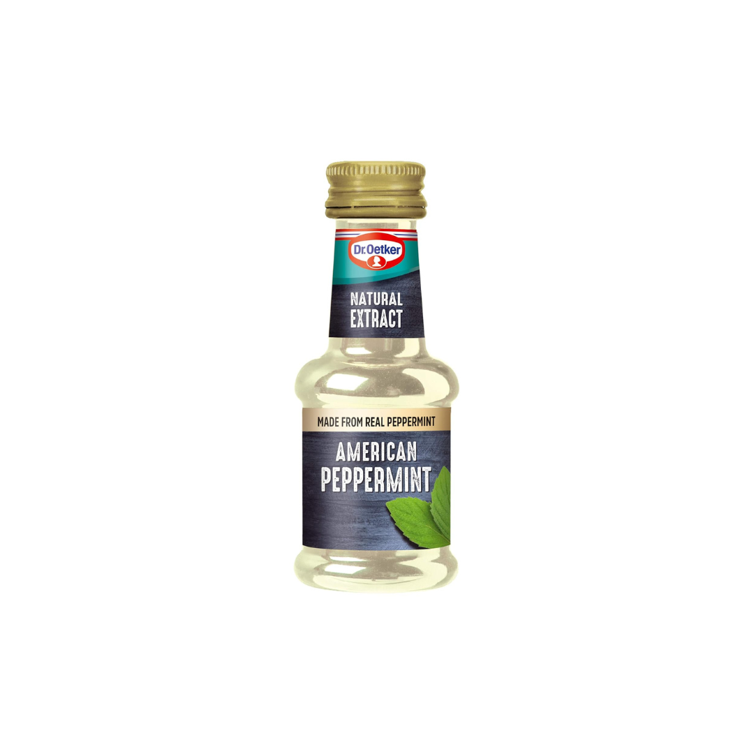 Dr. Oetker Natural Extract American Peppermint 35ml bottle - Pure Peppermint Essence for Baking and Desserts
