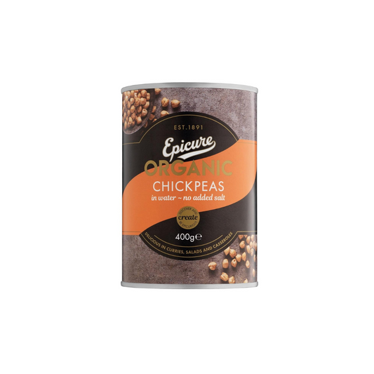Epicure Organic Chick Peas Beans in Water, 400g