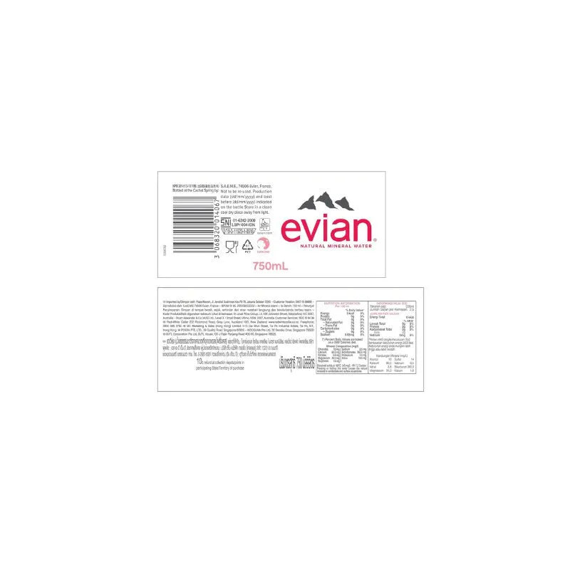 evian water 750ml