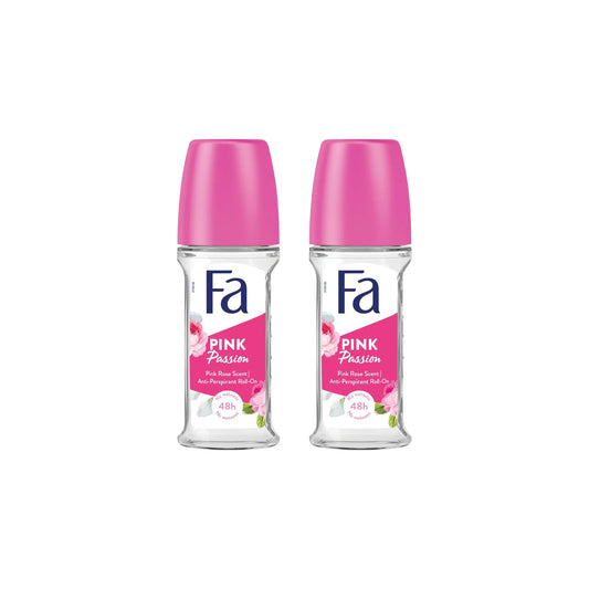 Fa Deodorant Roll-On Pink Passion Floral Fragrance 50ml (Pack of 2)