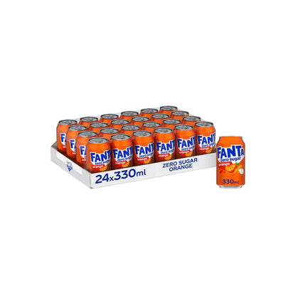 Fanta Zero Sugar 330ml – Imported Sugar-Free Orange Soft Drink