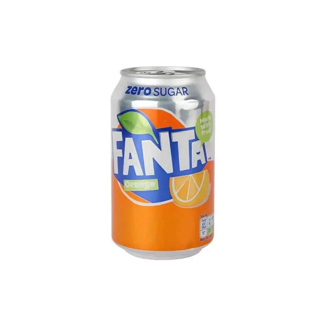 Fanta Zero Sugar 330ml – Imported Sugar-Free Orange Soft Drink