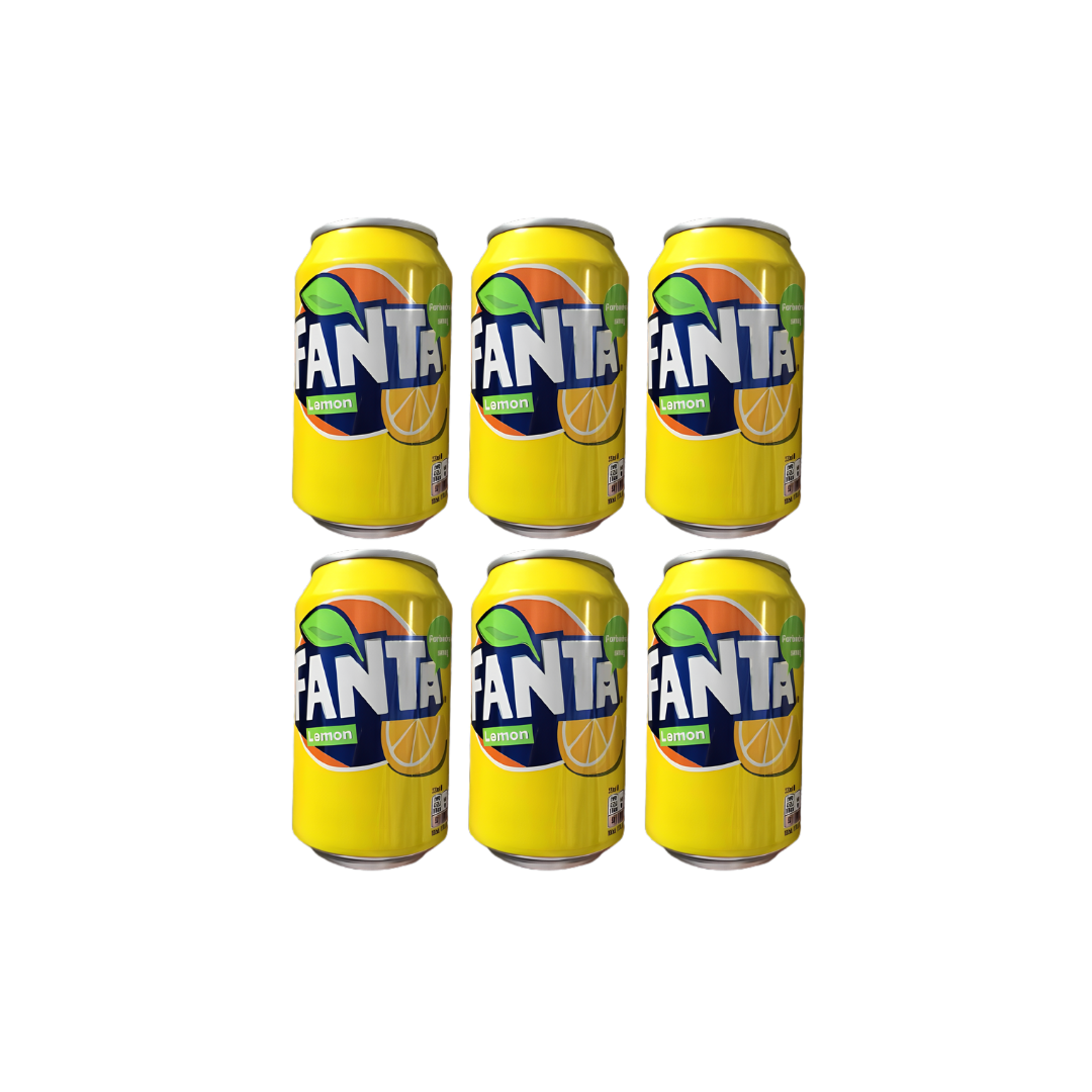 Fanta lemon Flavoured Drink 330ml (pack of 6)
