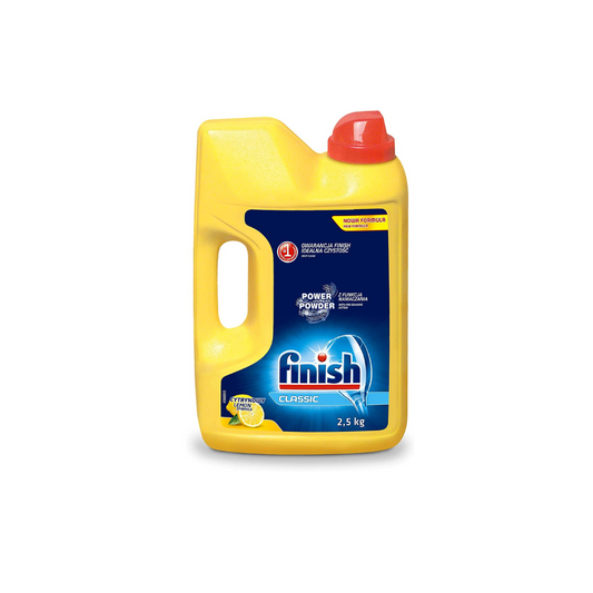 Finish Classic Deep Clean Power Powder Lemon Sparkle Dishwashing Detergent (2.5kg) (Imported)