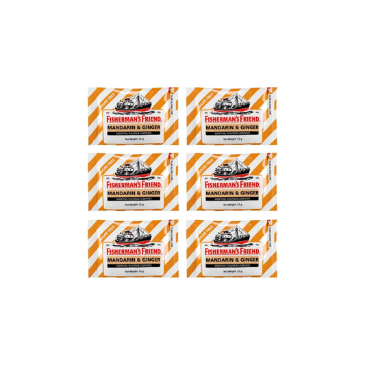 Fisherman's Friend Mandarin & Ginger 25g (Pack of 6)