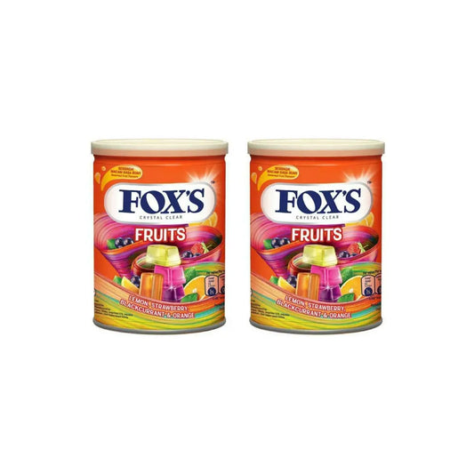 Fox's Crystal Clear Fruits Tin 180g (PACK OF 2)