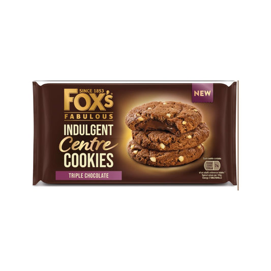Buy Fox's Fabulous Indulgent Centre Cookies Triple Chocolate