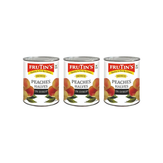 Frutin's Peach Halves in syrup 820g (Pack of 3)