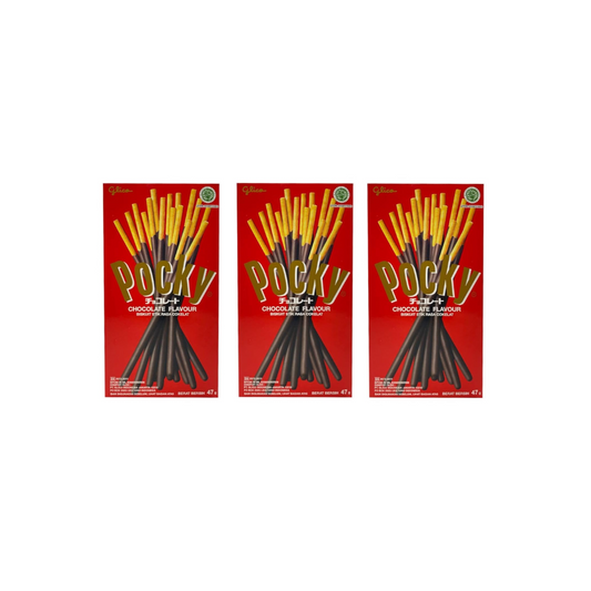 Glico Pocky Chocolate Flavour Sticks 47g (Pack of 3) 