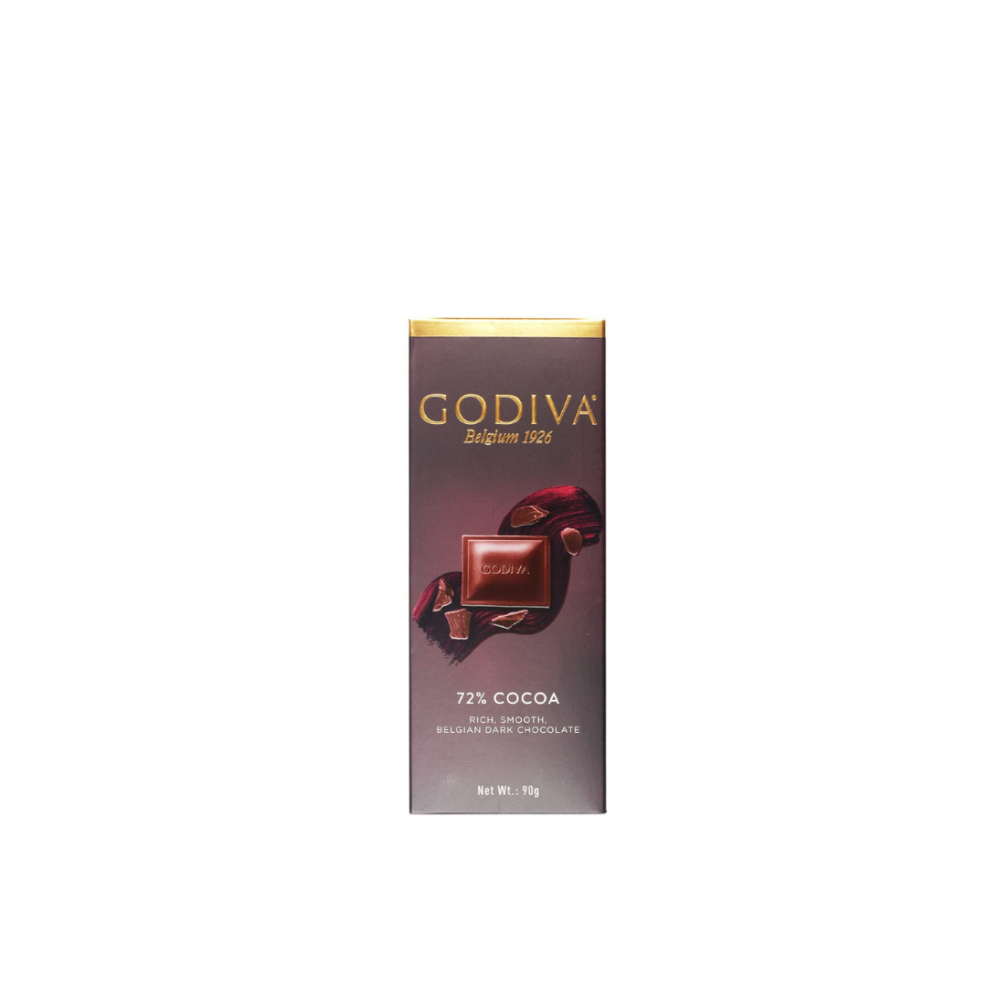 Godiva 72% Cocoa Rich, Smooth Belgian Dark Chocolate, 90g