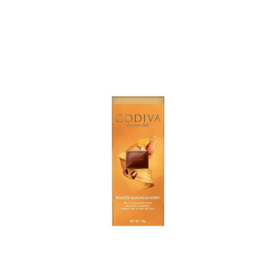 Godiva Milk Chocolate with Roasted Almonds Chocolate Bar, 90g