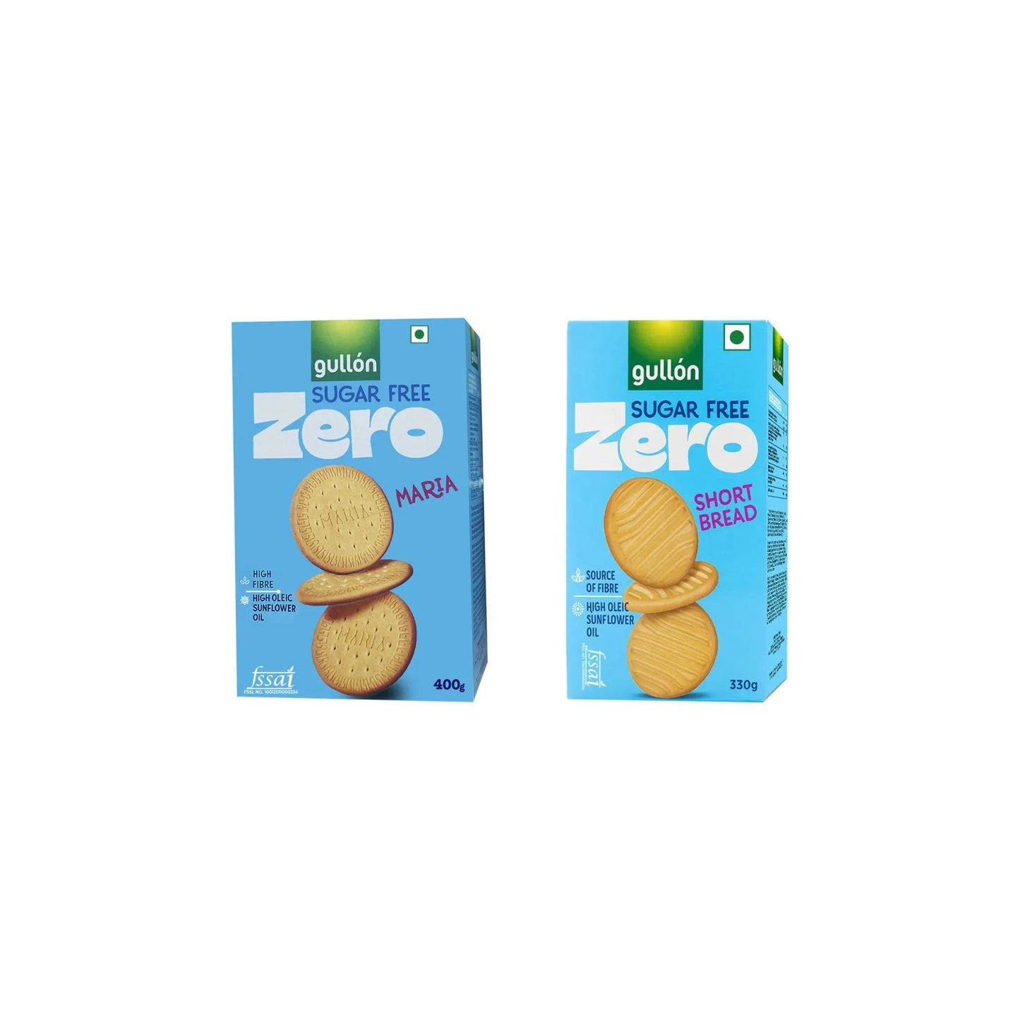 Gullon Sugar Free Marie Biscuit 400g + Gullon Sugar Free Shortbread Biscuits 300g (Combo Pack)