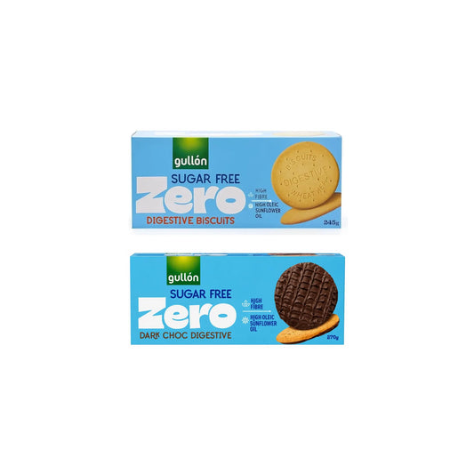 Gullon Sugar Free Digestive Biscuits 400g + Gullon Sugar Free Dark Chocolate Digestive Biscuits 270g (Combo Pack)