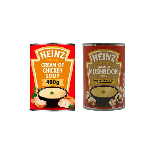 Heinz Cream Of Chicken Soup 400G + Heinz Cream Of Mushroom Soup 400G (Combo Pack)