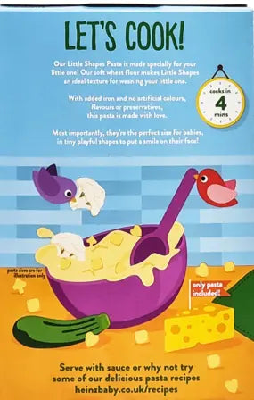 Heinz Let's Cook Little with added iron Little Shapes Pasta 6+Months 340g