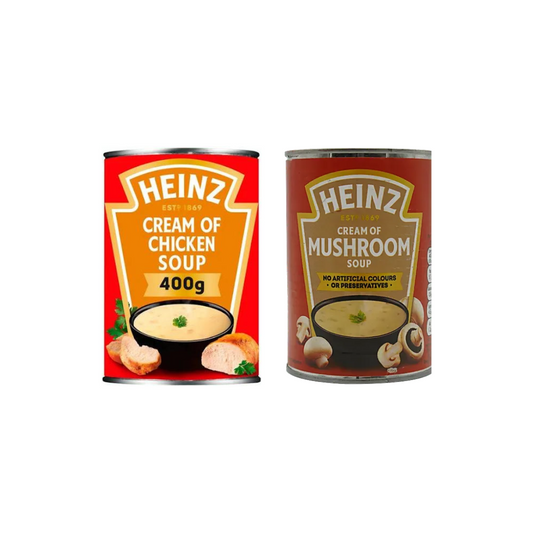 Heinz Cream Of Chicken Soup 400G + Heinz Cream Of Mushroom Soup 400G (Combo Pack)