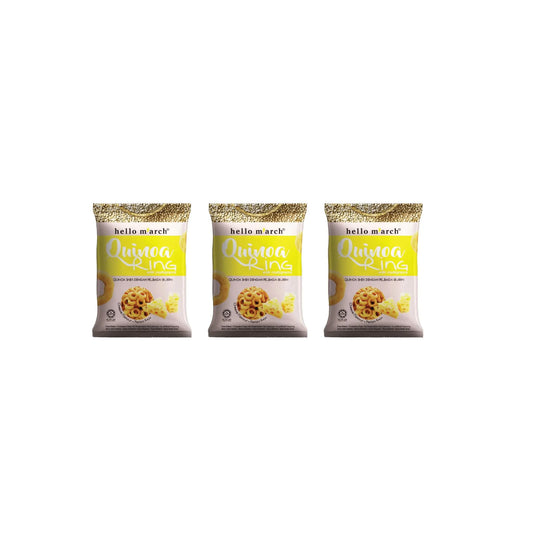 Hello M'arch Quinoa Ring With Multigrains Cheese Flavour 30g (Pack of 3)