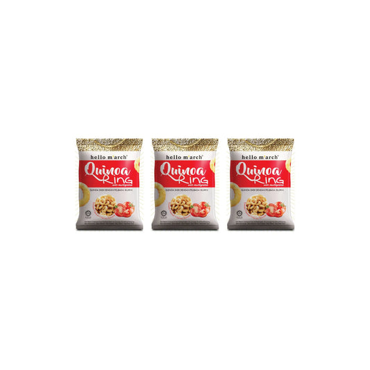 Hello M'arch Quinoa Ring With Multigrains Tomato Flavour 30g (Pack of 3)
