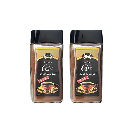 Hintz Instant Cafe Pure Coffee, Spray Dried, 100g (Pack of 2) 