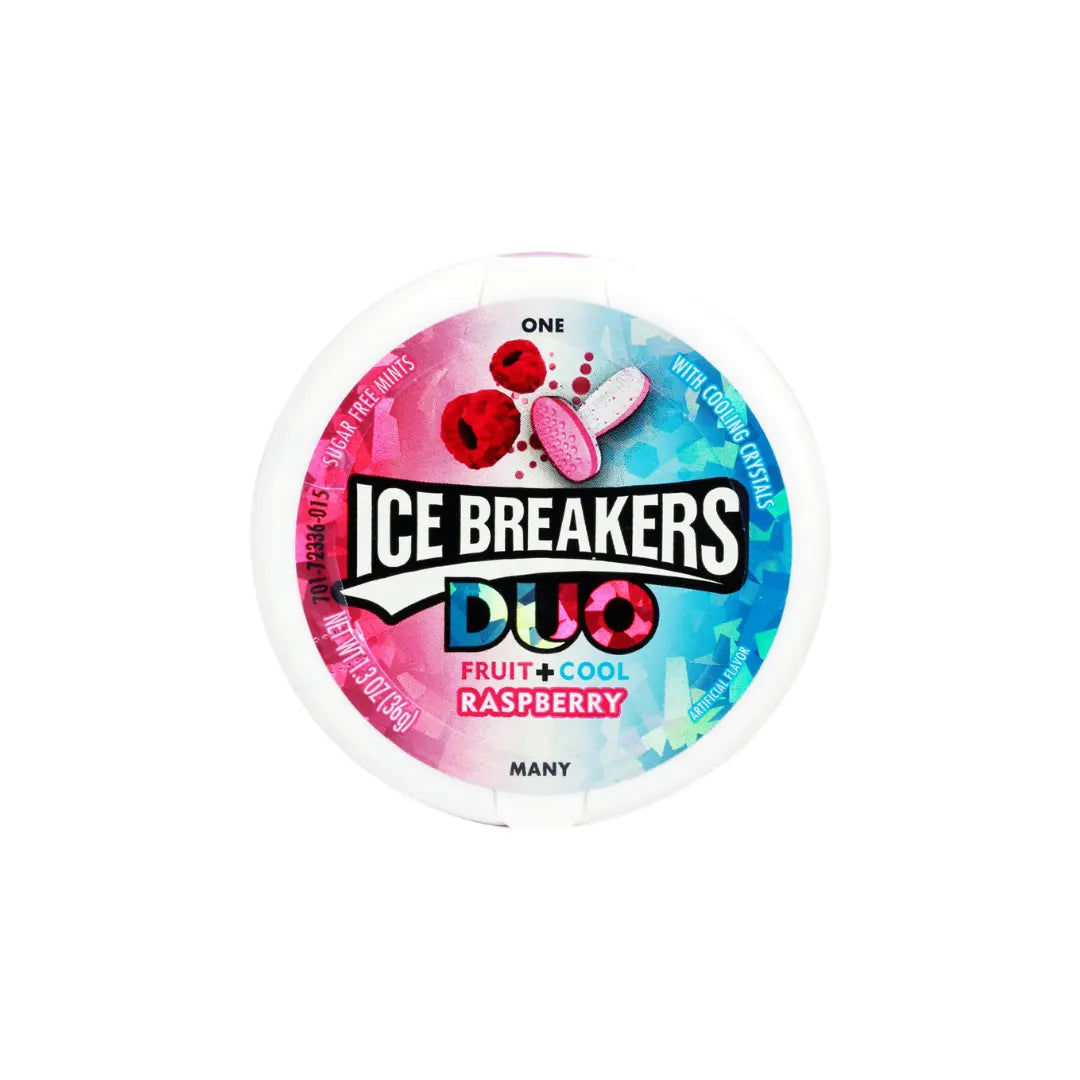Ice Breakers Duo Fruit + Cool Mints, Raspberry, 36g