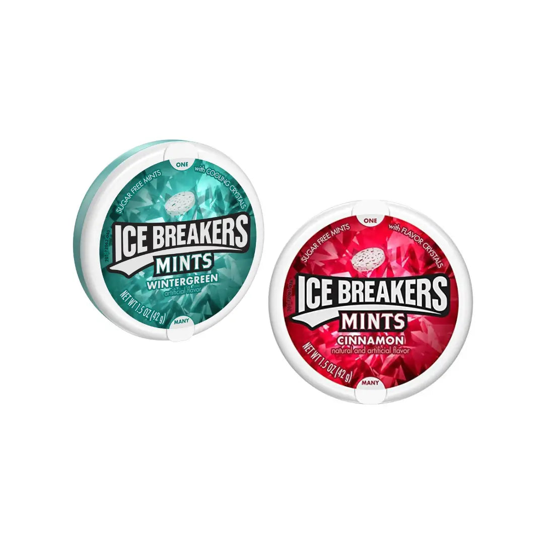 Ice Breakers Mints – Sugar-Free Wintergreen & Cinnamon Combo Pack (USA - 42g + 42g)