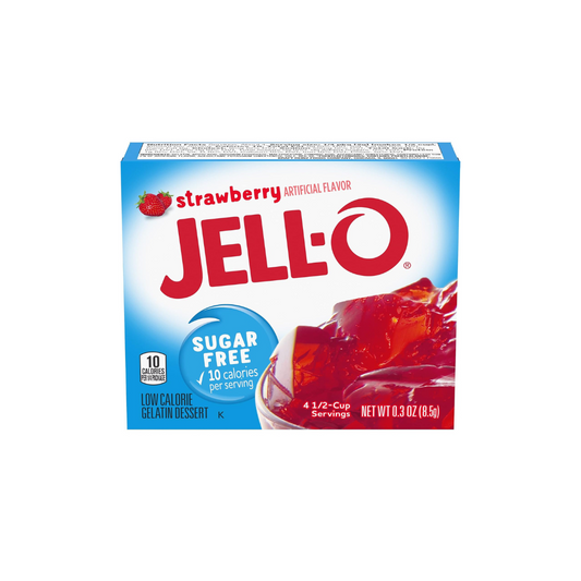 Jell-O Strawberry Sugar-Free Gelatin Mix 8.5g