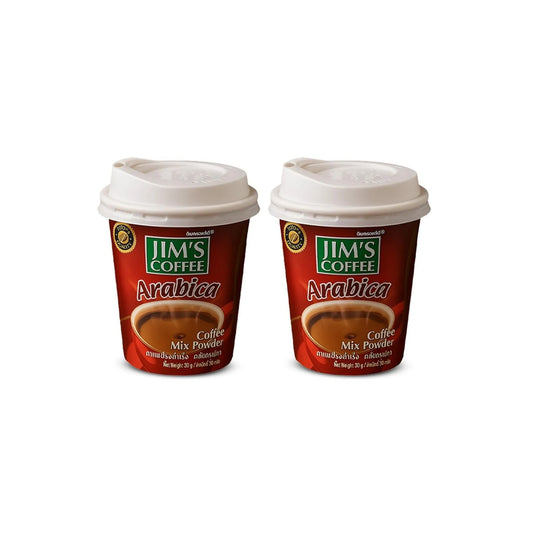 Jim's Instant Cup Coffee Arabica 30g Pack of 2