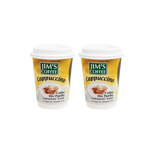 Jim's Instant Cup Coffee Cappuccino 35g (Pack of 2)