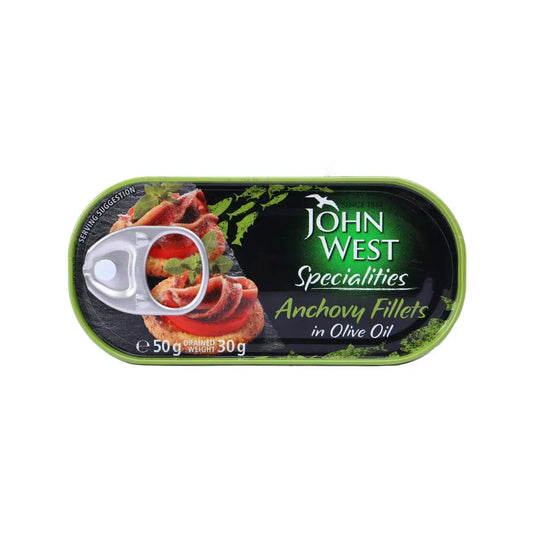 John West anchovy fillets in olive oil 50g 