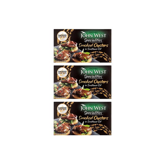 John West Smoked Oysters in Sunflower Oil 85g (Pack of 3)
