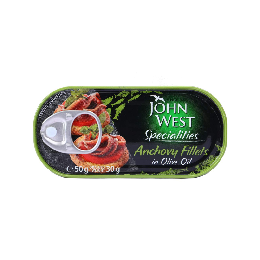 John West anchovy fillets in olive oil 50g 
