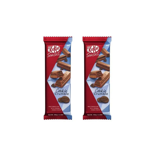 KIT KAT Senses Cookies Crumble Milk Chocolate 120g (Pack of 2)