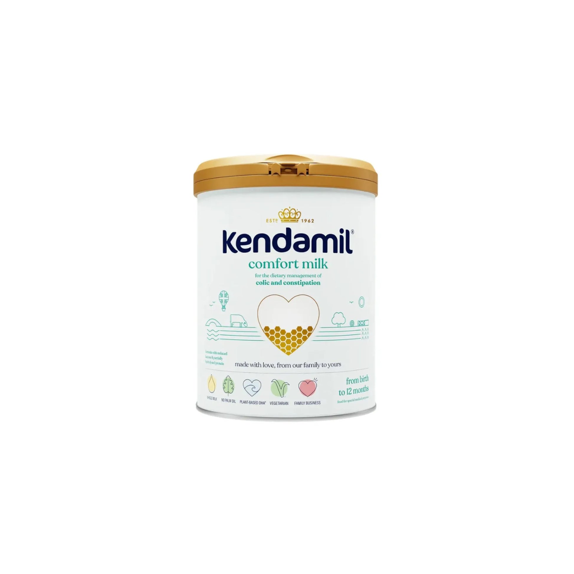Kendamil Comfort Milk 800g Whole Milk Comfort Formula for Colic and Constipation From Birth to 12 Months