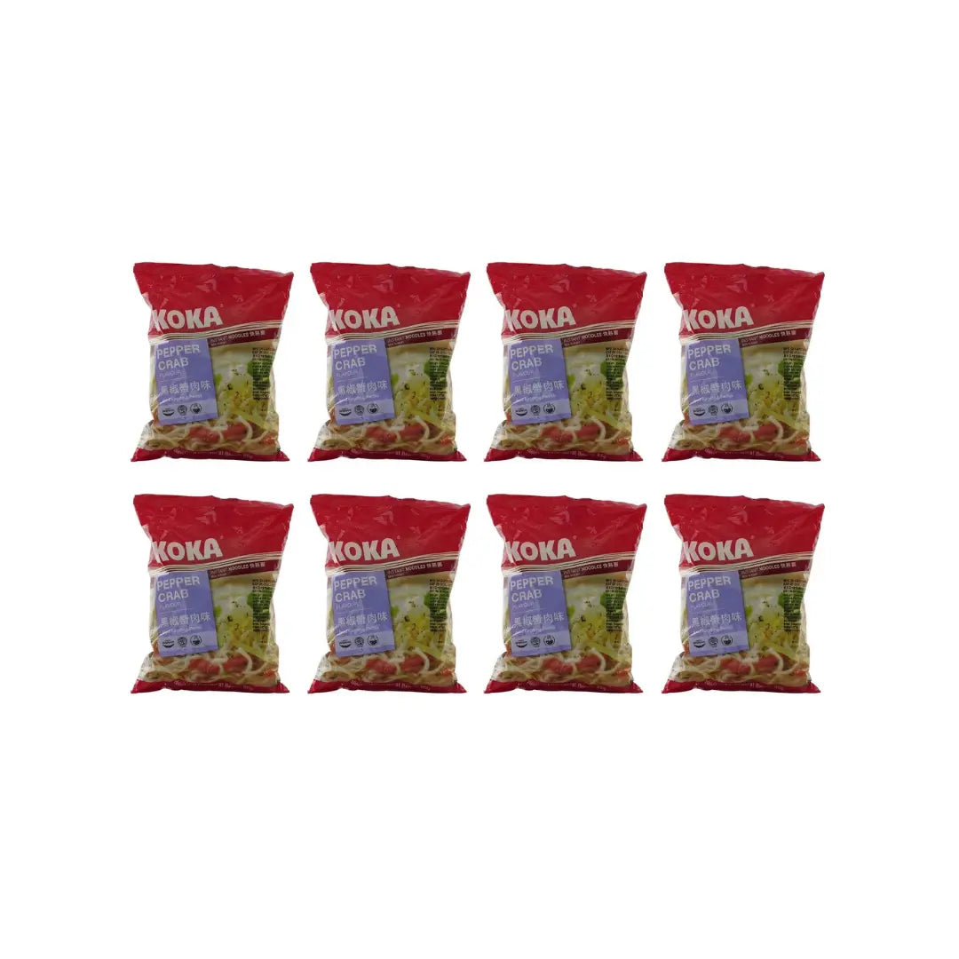 Koka Instant Noodles - Pepper Crab Flavor, 85g (Pouch x 8)