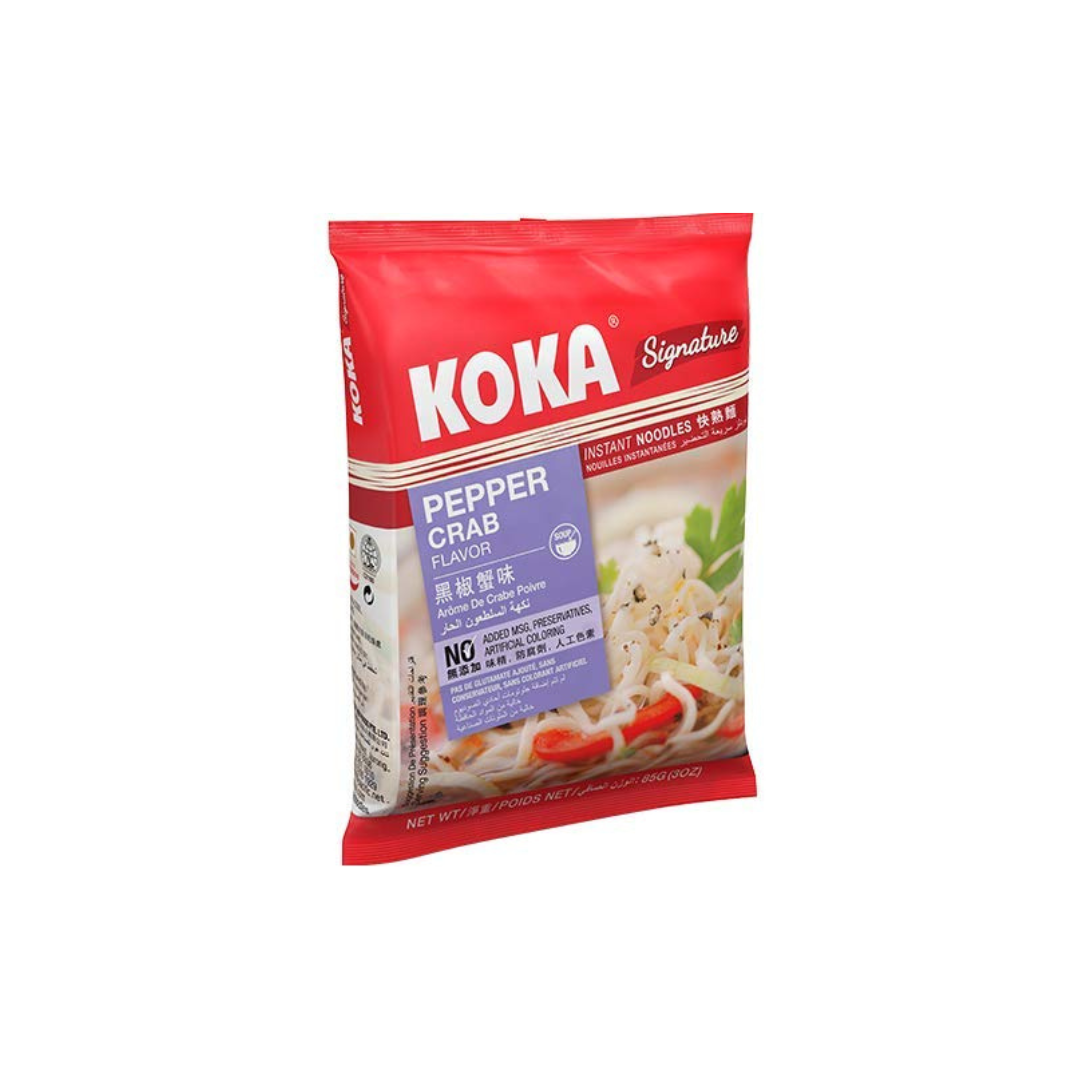 Koka Instant Noodles - Pepper Crab, 85g- (Pack of 10)