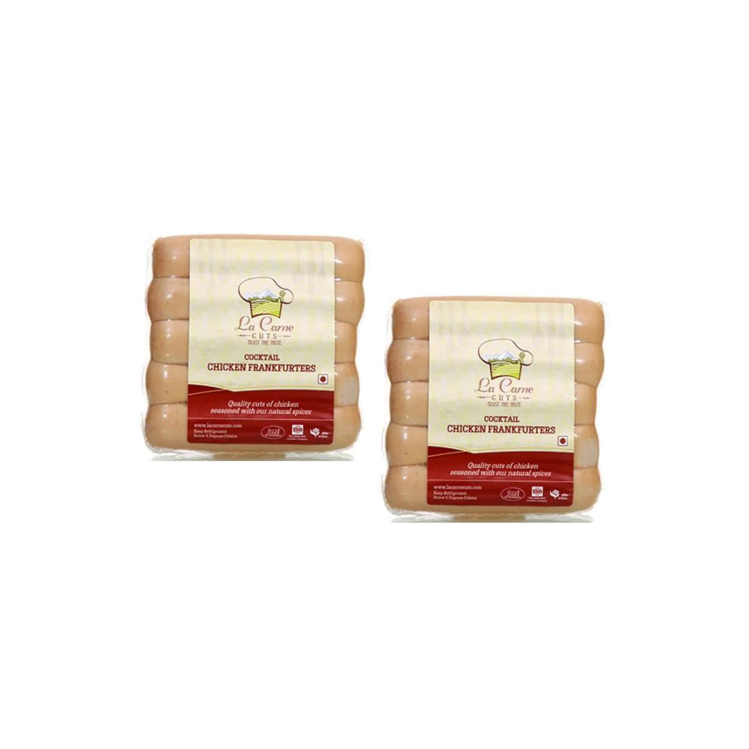 La carne sausage Cocktail Chicken frankfurter 300g (Pack of 2)