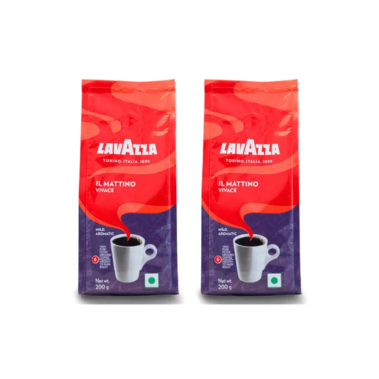 Lavazza Il Mattino Vivace Filter Ground Coffee 200G (PACK OF 2)