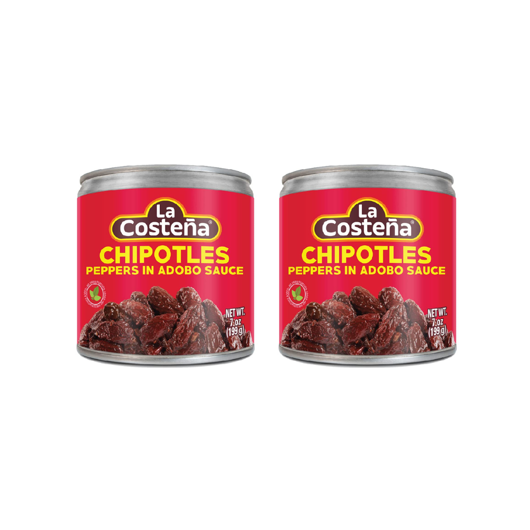 La Costena Chipotle Peppers in Adobo Sauce 199g (Pack of 2)