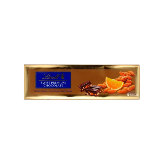Lindt Swiss Premium Gold Dark Orange Chocolate Bar, 300g