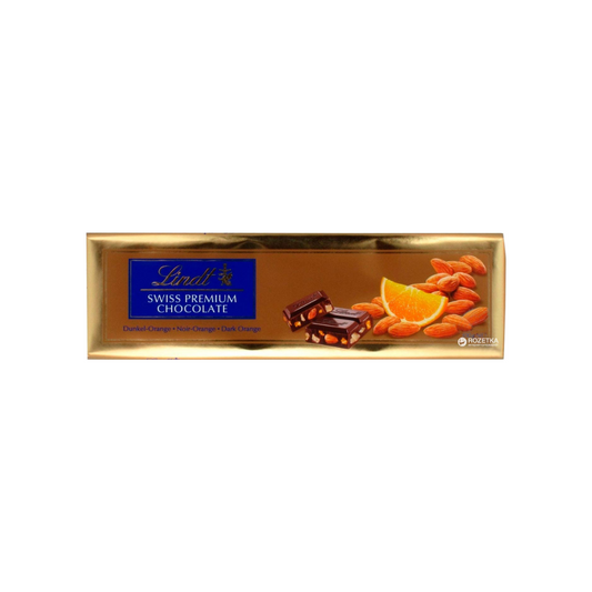 Lindt Swiss Premium Gold Dark Orange Chocolate Bar, 300g