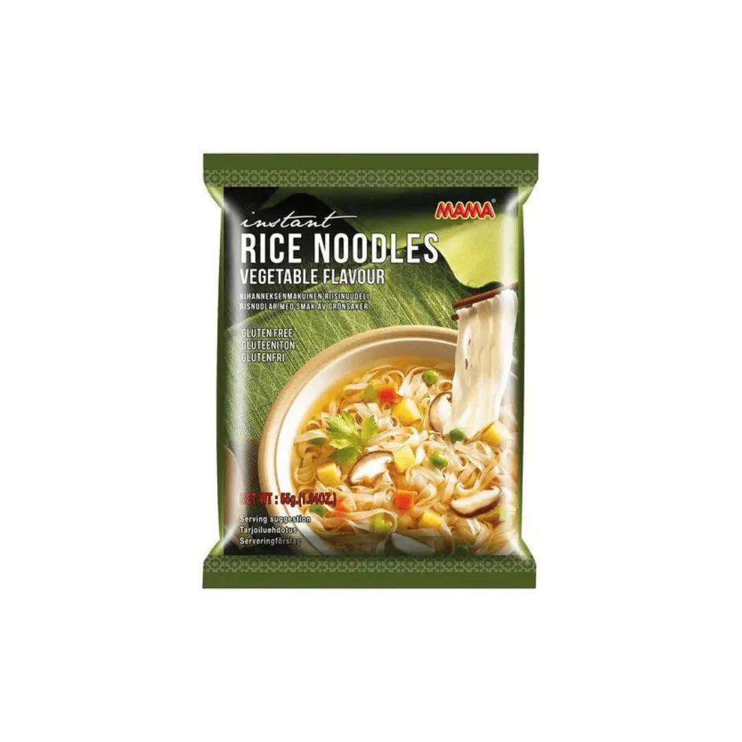 Mama Instant Rice Noodles - Vegetable Flavour, 55 g (Pack of 8)