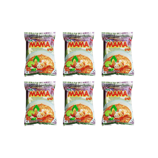 Mama Shrimp Tom Yum Flavour Instant Noodles 60g (Pack of 6)