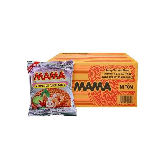 Mama Shrimp (Tom Yum) Flavour Instant Noodles 60g (Pack of 30)