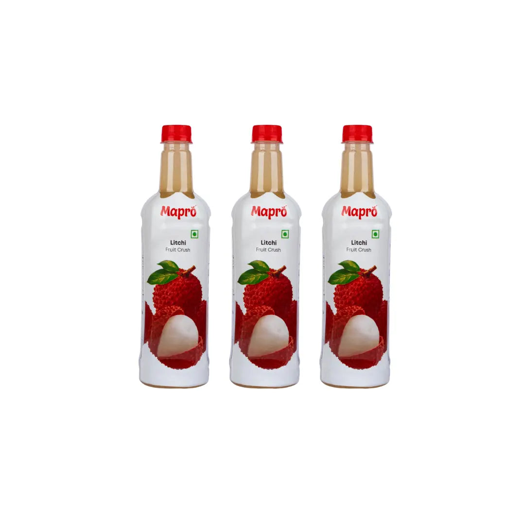 Mapro Lychee Mapro Litchi Fruit Crush 750ml (Pack of 3) – Sweet Litchi Juice Syrup