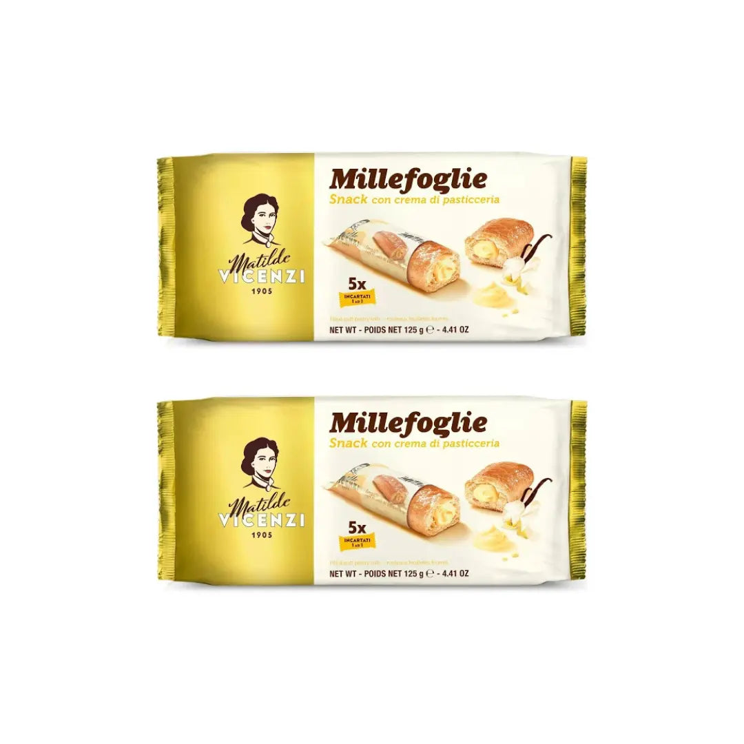 Matilde Vicenzi Millefoglie D'Italia Mini Snack 125g (Pack of 2)