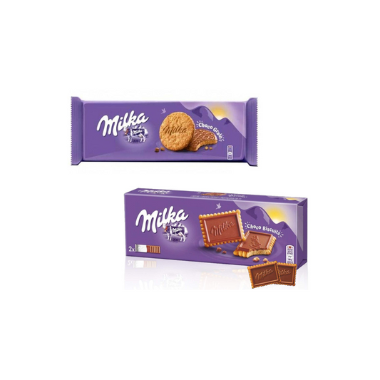 Milka Choco Grains Biscuits & Milka Chocolate Biscuits Combo Pack (126g + 150g)
