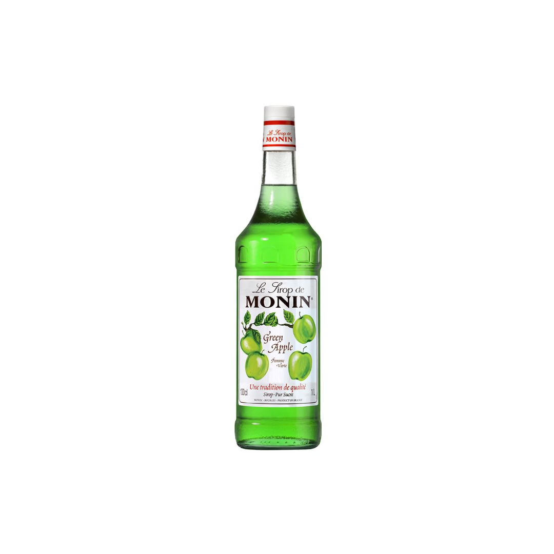 Monin Green Apple Flavoured Syrup, Large, 1000 ml