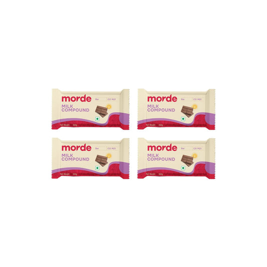 Morde Milk Compound Co M21-500g (Pack of 4) – Premium Milk Chocolate Compound for Baking & Coating