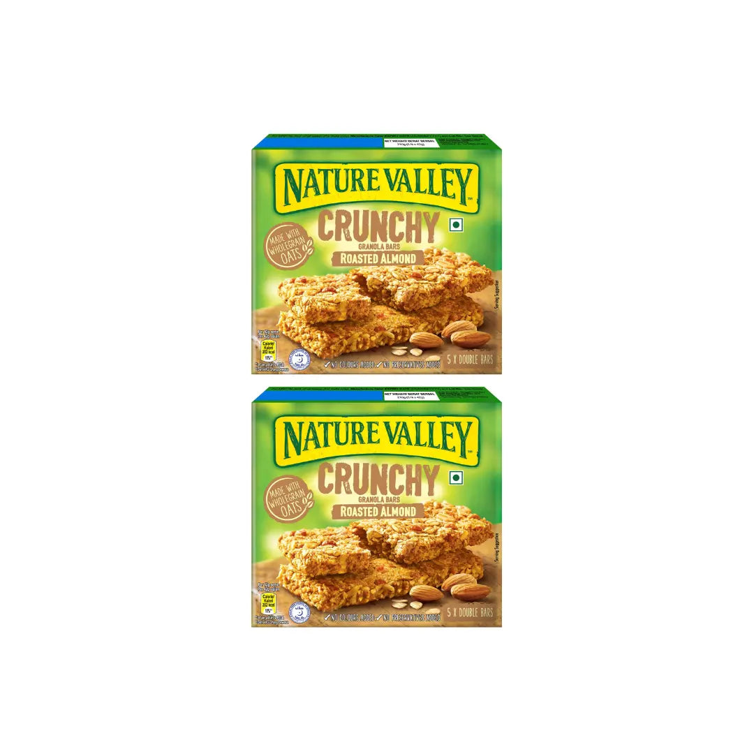 Nature Valley Crunchy Granola Bars Roasted Almond 210g (Pack of 2) 